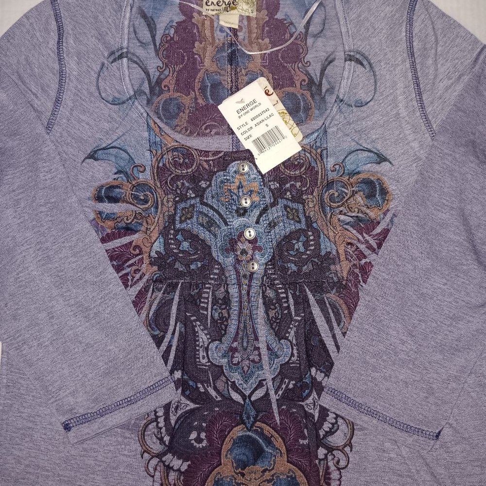 ENERGE by ONE WORLD ASIAN- LILAC COLOR TOP